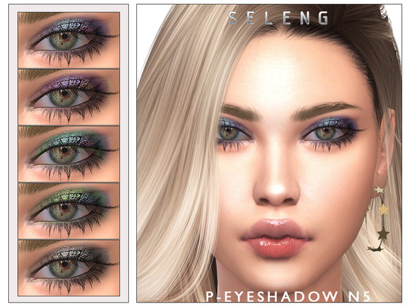 Sims 4 — P-Eyeshadow N5 [Patreon] by Seleng — The eyeshadow has 18 colours and HQ compatible. Allowed for teen, young