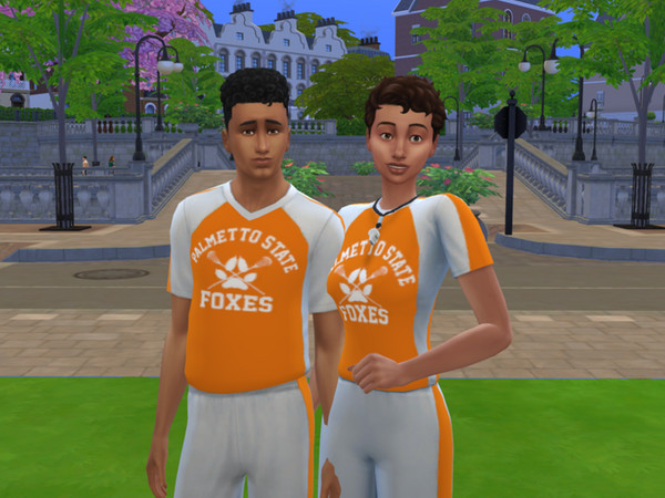 Sims 4 — AFTG Foxes Sports Uniform - Female Version by Immastealyeontan — Outfit can be found under custom content, in