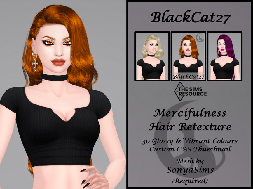 The Sims Resource SonyaSims Mercifulness Hair Retexture MESH NEEDED 