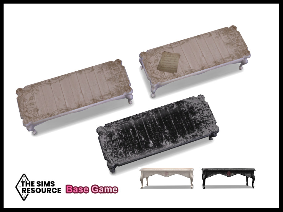 The Sims Resource | Raspberry Crush Shabby Chic Coffee Table