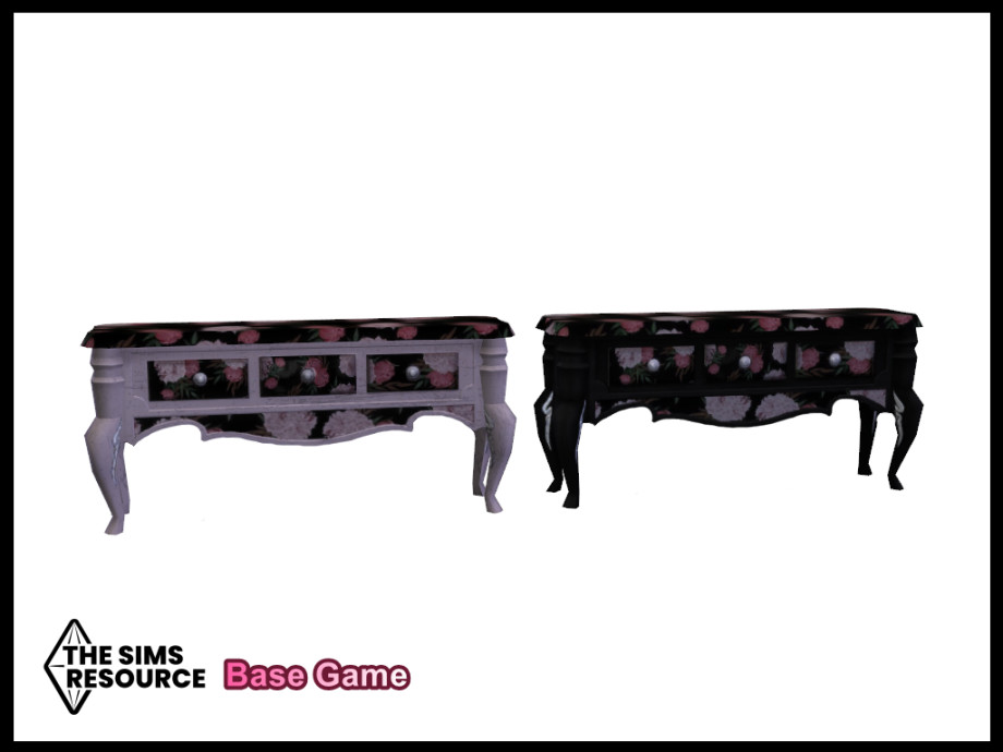 The Sims Resource | Raspberry Crush Shabby Chic Console Table