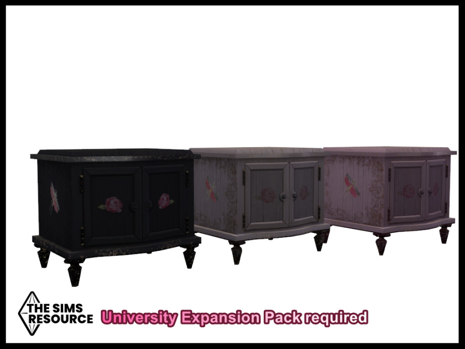 The Sims Resource | Raspberry Crush Shabby Chic End Table