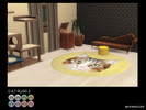 Sims 4 — Cat Rugs 2 by Moonwielder — Recolor&texture for basegame rug "On The Spot"
