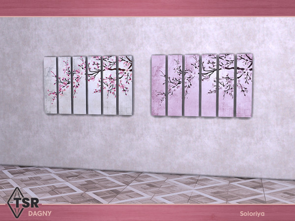 Sims 4 — Dagny. Painting by soloriya — Wall painting. Part of Dagny set. 2 color variations. Category: Decorative -