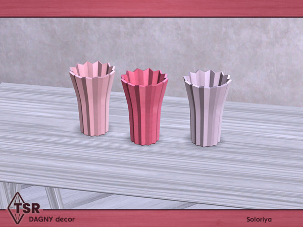 Sims 4 — Dagny Decor. Vase by soloriya — Vase. Part of Dagny Decor set. 3 color variations. Category: Decorative -