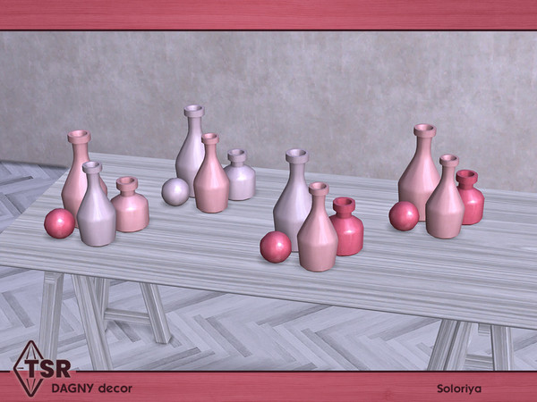 Sims 4 — Dagny Decor. Vases by soloriya — Vases. Part of Dagny Decor set. 4 color variations. Category: Decorative -