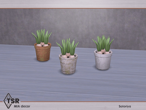 Sims 4 — Mia Decor. Onion by soloriya — Decorative onion. Part of Mia Decor set. 3 color variations. Category: Decorative
