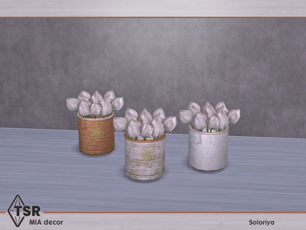 Sims 4 — Mia Decor. Tulips by soloriya — Tulips. Part of Mia Decor set. 3 color variations. Category: Decorative -