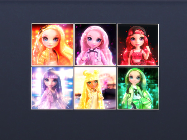 Sims 4 — Rainbow High set 1 by Emma4ang3l2 — As a fan of Rainbow High dolls, I decided to create some paintings for the