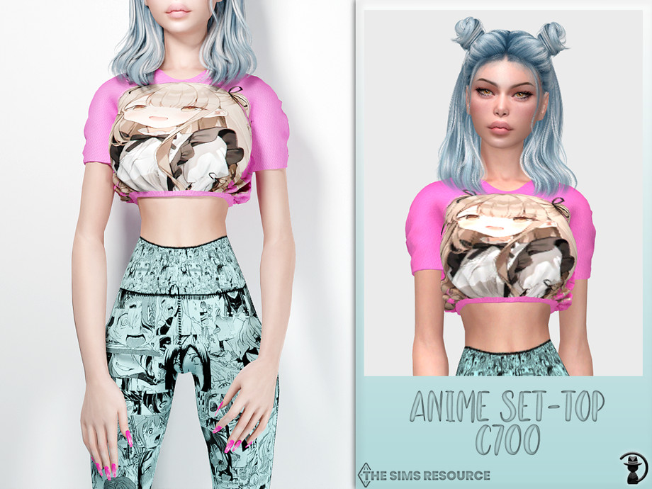 The Sims Resource - Anime Set-Top C700