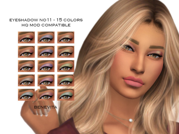 Sims 4 — Eyeshadow No11 [HQ] by Benevita — Eyeshadow No11 HQ Mod Compatible 15 Colors I hope you like!