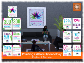 Sims 4 — RareDiseaseDay Paintings by Stephanie_Mey1991 — This set contains seven RareDiseaseDay Pictures in English &