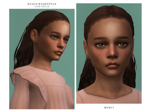 Sims 4 — Diago Hairstyle for Child by -Merci- — New Maxis Match Hairstyle for Sims4. -15 EA Colours. -Unisex. -Base Game