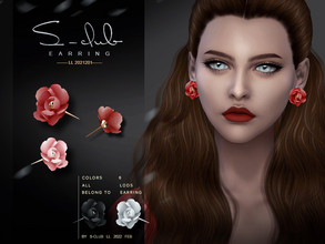 Sims 4 — Flower earrings by S - Club by S-Club — Flower earrings hope you like, thank you!!
