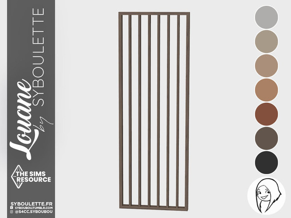 Sims 4 — Louane - Divider (short) by Syboubou — This is a divider with minimalist slat design. It's available for all 3
