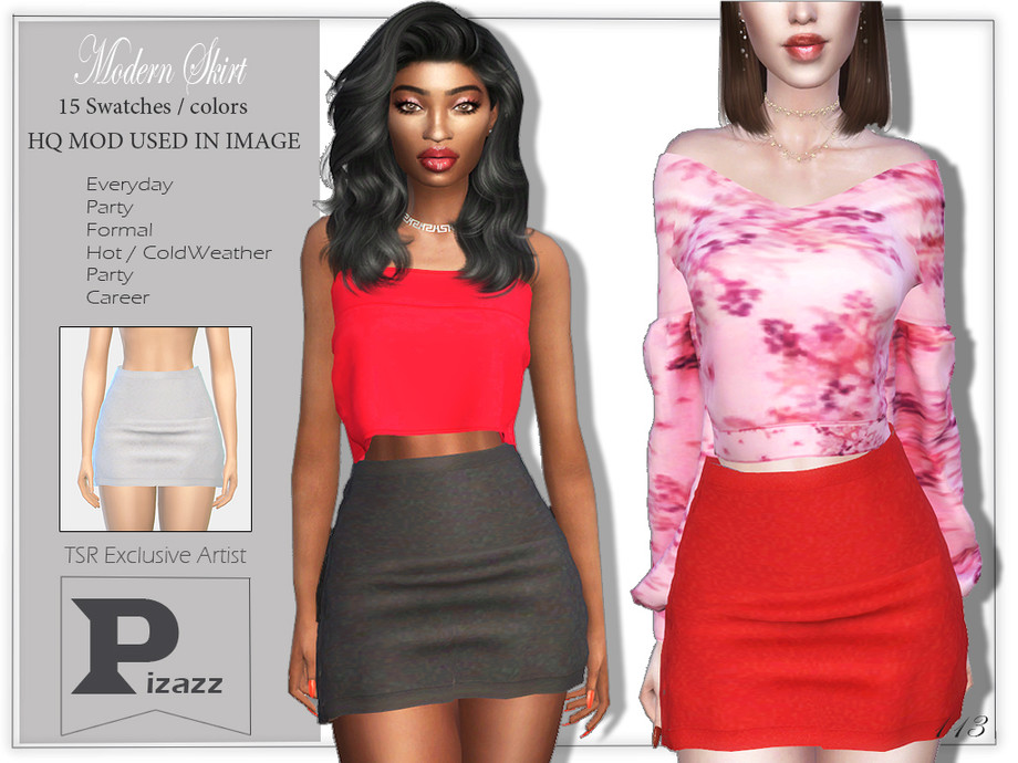 The Sims Resource - Modern Skirt