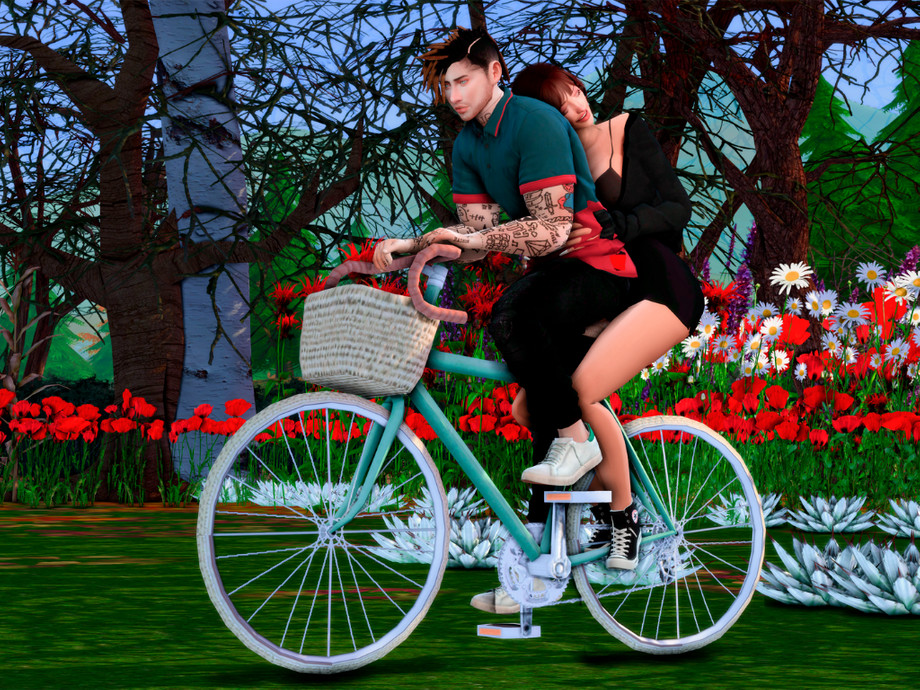 TS4 Poses — simmerberlin: La Bicyclette: “teach me how to...