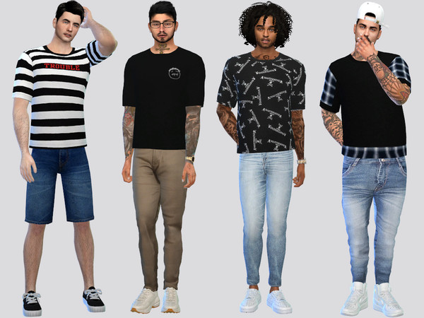 The Sims Resource - Men's Tees I