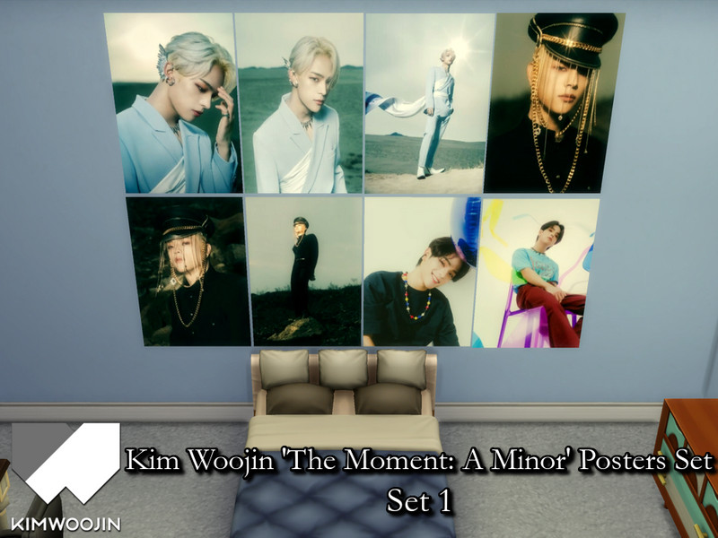 Sims 4 Kim Woojin 'The Moment: A Minor' Posters Set 1 by PhoenixTsukino