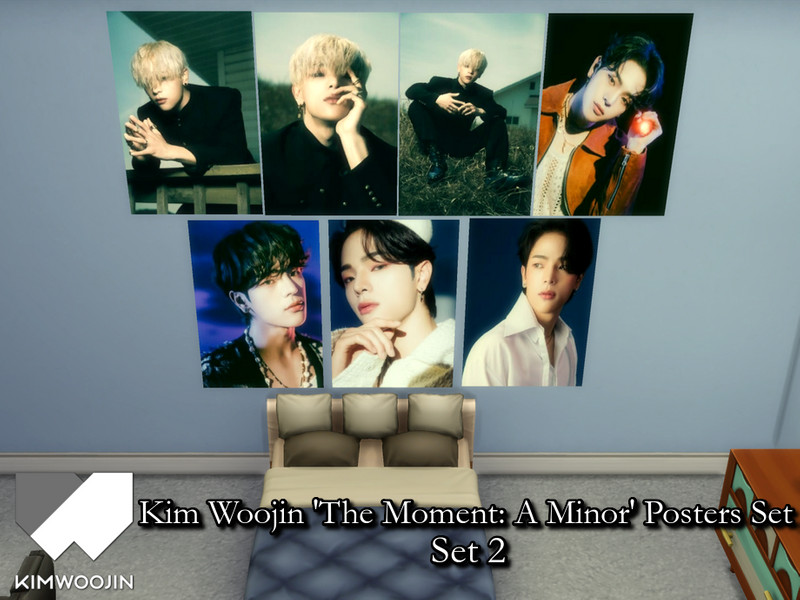 Sims 4 Kim Woojin 'The Moment: A Minor' Posters Set 2 by PhoenixTsukino