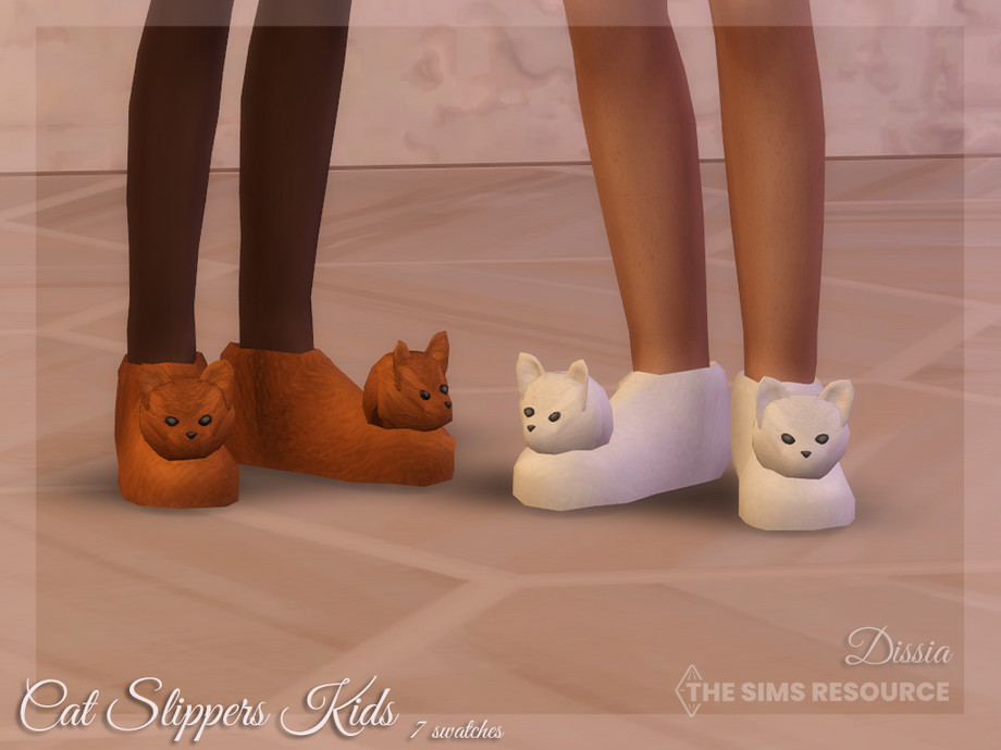 sukker Sygdom flydende The Sims Resource - Cat Slippers Kids