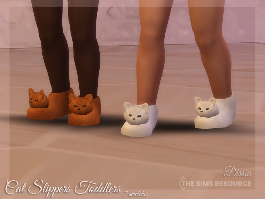 Dynamics Undvigende Ansigt opad The Sims Resource - Cat Slippers Toddlers