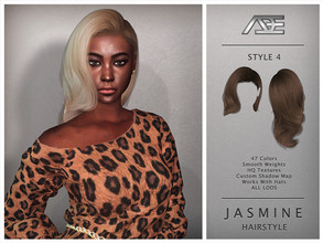 Sims 4 — Ade - Jasmine / Style 4 (Hairstyle) by Ade_Darma — Jasmine Hairstyle - Style 3 Right part is on the back of the