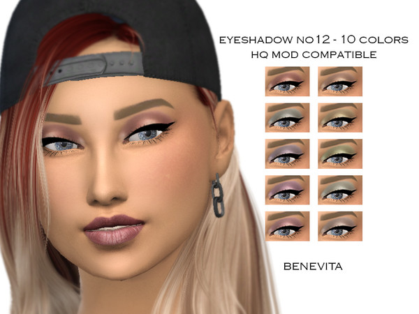 Sims 4 — Eyeshadow No12 [HQ] by Benevita — Eyeshadow No12 HQ Mod Compatible 10 Colors I hope you like!