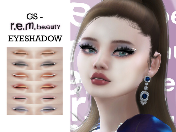 Sims 4 — REM Beauty Eyeshadow  by Gea_Store —  6 Color swatch Base Game Compatible HQ Dont reclaim this as yours and dont
