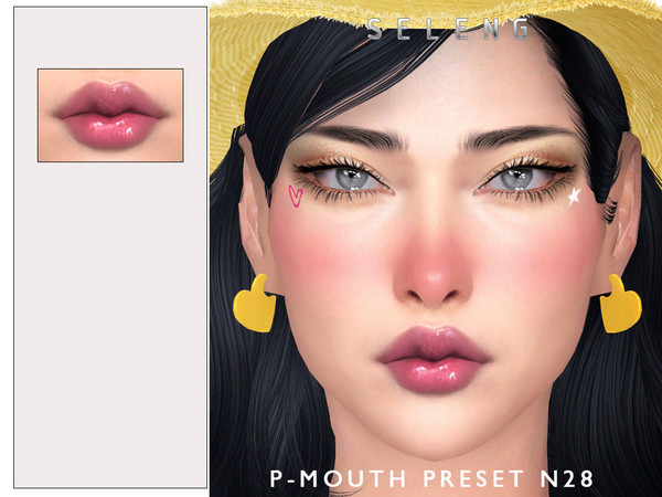 Sims 4 — P-Mouth Preset N28 [Patreon] by Seleng — -Cas lips preset- Female only Teen to Elder Custom Thumbnail It will