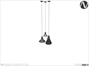 Sims 3 — Glasgow Triple Ceiling Lamp Medium by ArtVitalex — Living Room Collection | All rights reserved | Belong to 2022
