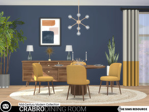 Sims 4 — Mid-Century Modern - Crabro Dining Room by wondymoon — Mid-Century Modern Collection - Crabro Dining Room! Have