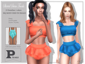 Sims 4 — Skirted Swim Trunks by pizazz — Skirted Swim Trunks for your sims 4 games. Swim bottoms that will go with any