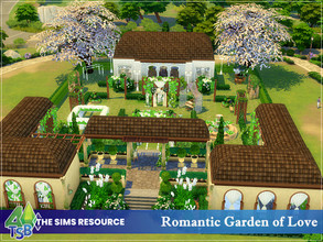 Sims 4 — Romantic Garden of Love || NO CC || by Bozena — The house is located in the Terra Amorosa. Tartosa. Lot: 50 x 40