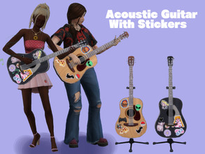 Sims 4 — Personalized Guitar  by BistrosBlade — custom thumbnail 2 swatches base game compatible edited EA mesh by me