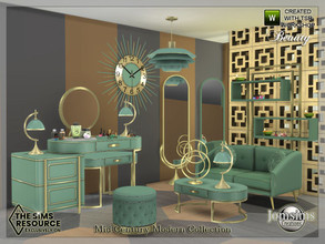 Sims 4 — Mid-Century Modern Collection beauty salon by jomsims — here is a beauty salon mid century style girlish style