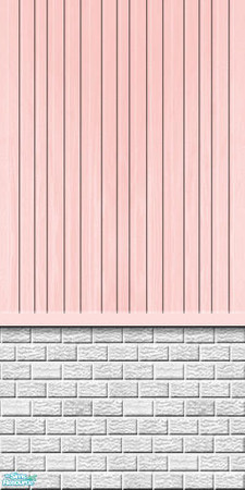 Sims 2 — Studio K BR05VWS - Pink by StudioKhagerks — Part of the Brick 05 & Vertical Wood Siding series. 20 colors.