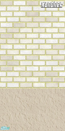 Sims 2 — White Brick with plaster by Xandher — Simple brick with a plaster base.