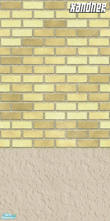 Sims 2 — Cream Brick with Plaster by Xandher — Simple brick with a plaster base. 