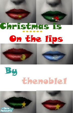 Sims 2 — Christmas is ...on the lips by thenoble1 — Give your sims these festive lips to celebrate the christmas season