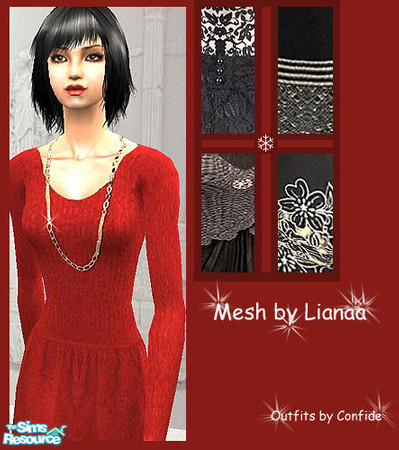Sims 2 — Set - All day outfits by confide — 5 Recolors of one great mesh made by Lianaa.