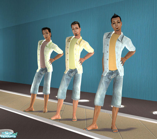 Sims 2 — Summer feelings No.2 by lueppi — Hot weather, hot clothes, hot guy! Now with short jeans.
