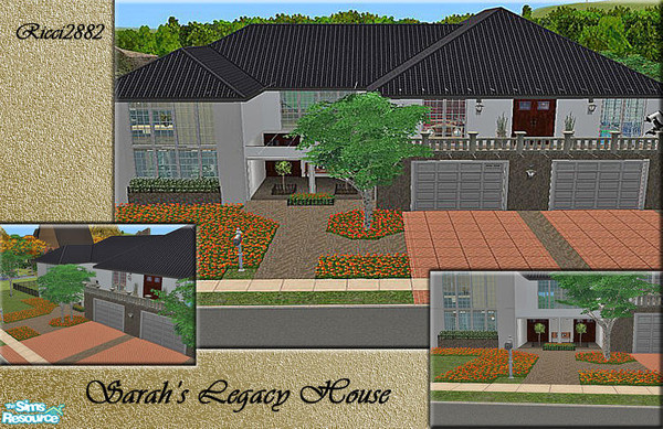 Sims 2 — Sarah's Legacy House by TheNumbersWoman — This is a larger living area house done as a request for Simply-Sarah