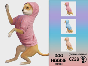 Sims 4 — Dog Hoodie C728 by turksimmer — 3 Swatches Compatible with HQ mod Works with all of skins Custom Thumbnail All