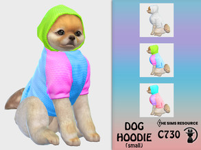 Sims 4 — Dog Hoodie C730 by turksimmer — 3 Swatches Compatible with HQ mod Works with all of skins Custom Thumbnail All
