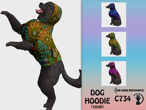 Sims 4 — Dog Hoodie C734 by turksimmer — 3 Swatches Compatible with HQ mod Works with all of skins Custom Thumbnail All