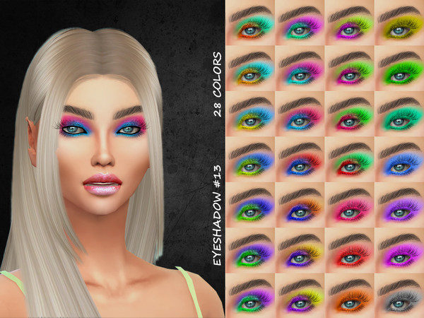 Sims 4 — MELDEANNE - EYESHADOW #13 by MELDEANNE — - CATEGORY: EYESHADOW - SWATCHES: 28 - GENDER: FEMALE