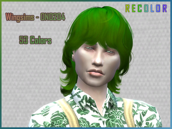 Sims 4 — Wingsims ON0204 Recolor by PistachiTao — 53 swatches of vibrant colors and two toned colors