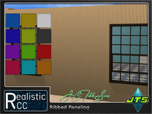 Sims 4 — Ribbed Paneling by JCTekkSims — Created by JCTekkSims