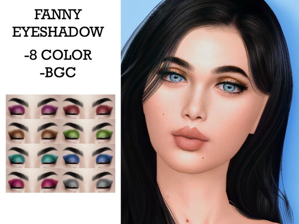 Sims 4 — Fanny Eyeshadow by Gea_Store —  8 color swatch Base Game Compatible HQ Dont reclaim this as yours and dont